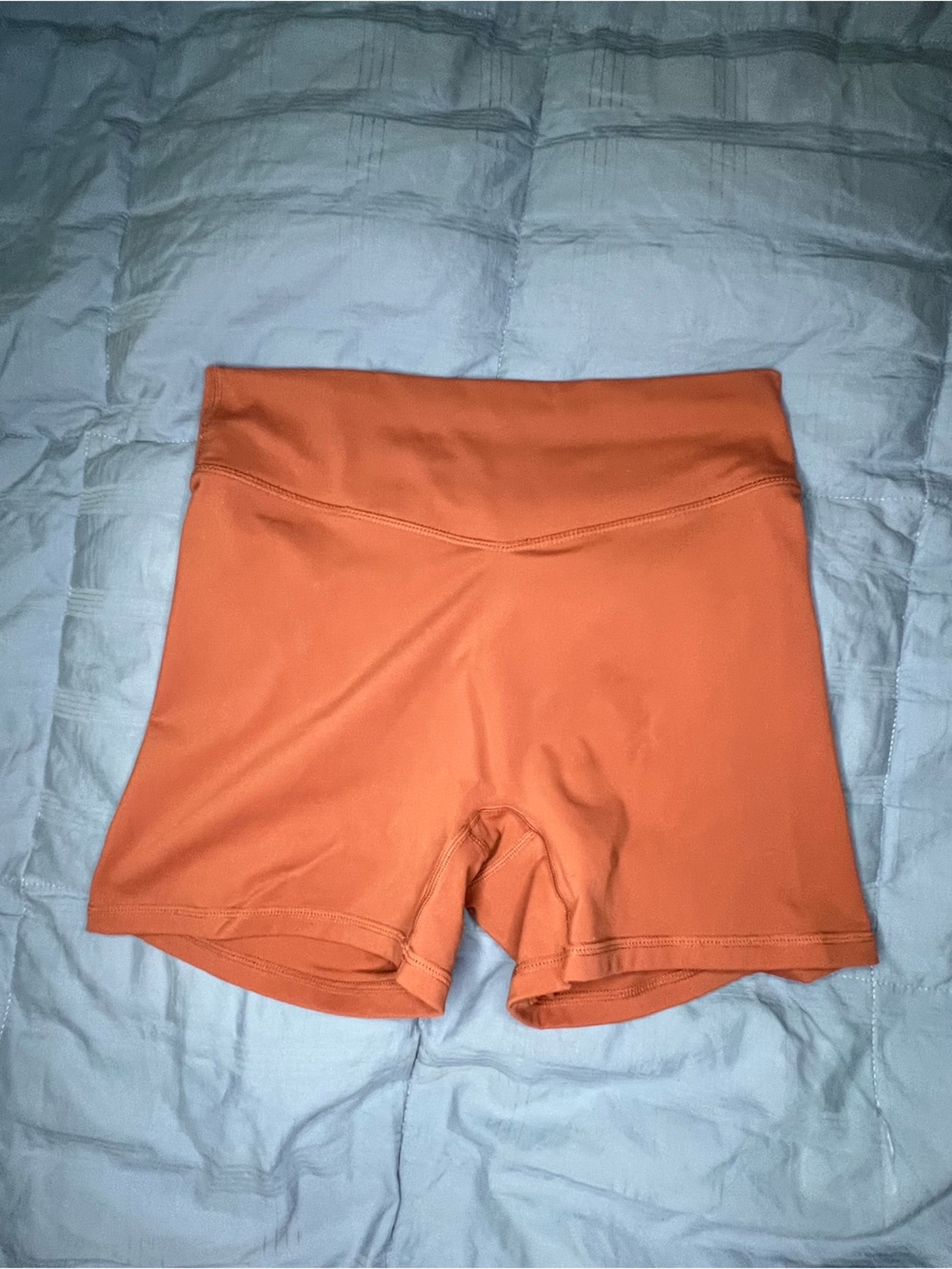 Women's High-Waist Orange Active Shorts
